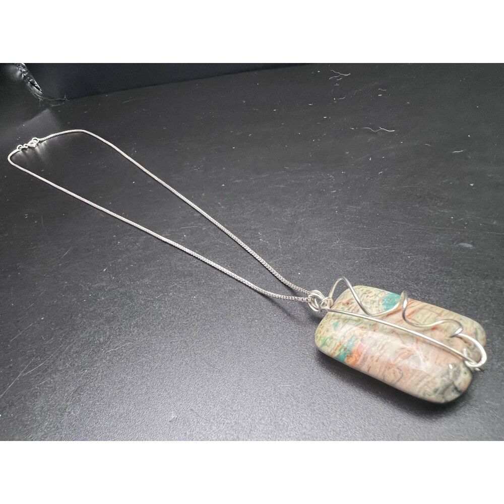 Sterling Silver and Jasper Necklace